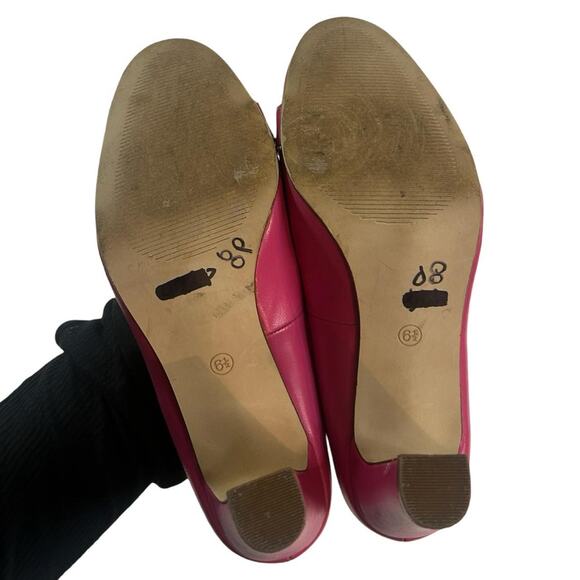 Y2k loafer heels office siren sz 6.5 pink by merona - Picture 7 of 8